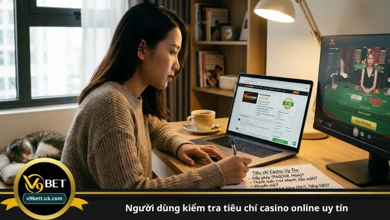 người dùng kiểm tra tiêu chí casino online uy tín
