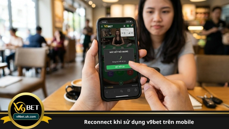 reconnect khi sử dụng v9bet trên mobile